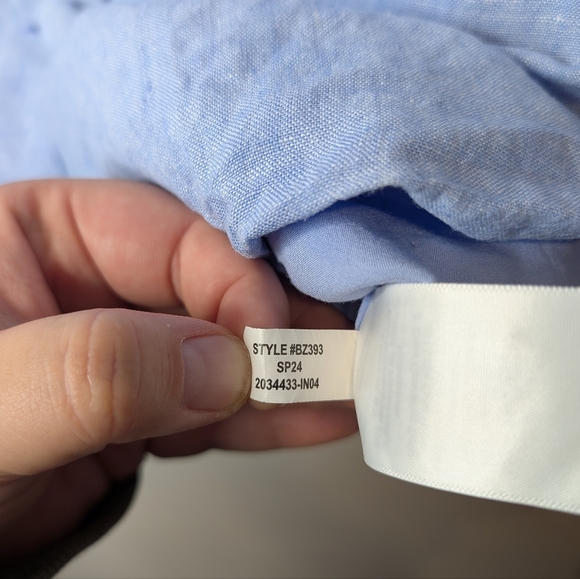 J Crew Scoopneck Linen Blend Vest Top French Blue Women's Size 18 Plus - Picture 6 of 9